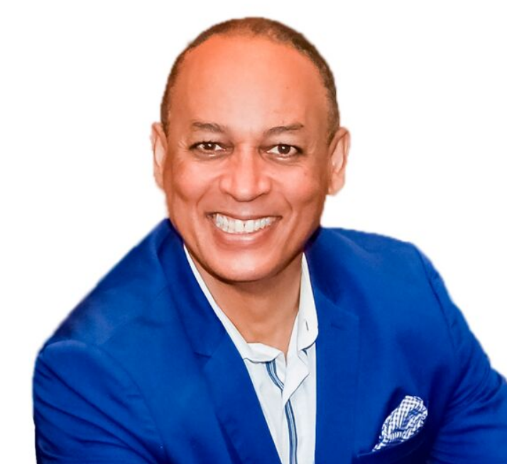 Image: Microphone with stage in the background